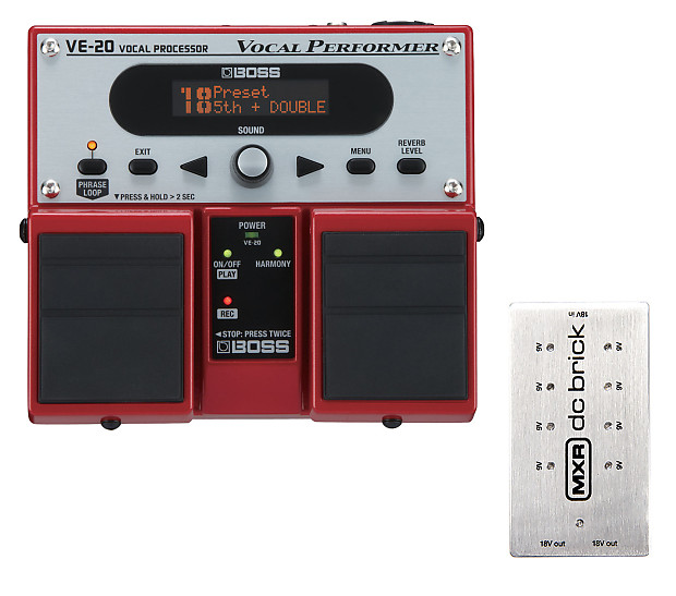 Boss VE-20 Vocal Performer with Dunlop M237 MXR DC Brick Power Supply image 1