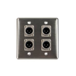 OSP Q-4-4XM Quad Wall Plate with 4 XLR Male Connectors