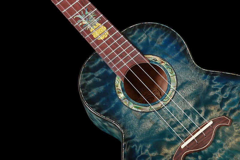 custom curly maple tenor concert ukulele with bag 2021 image 1