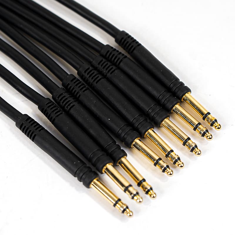 8 Unbranded TT Bantam Patch Cables 2ft Black Reverb