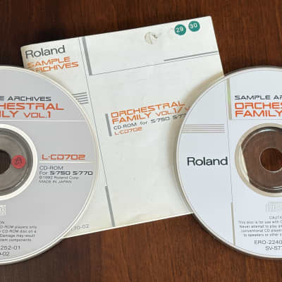 (17892) Roland Orchestral Family Vol 1 & 2 CD ROM for S-750 S-770 L-CD702