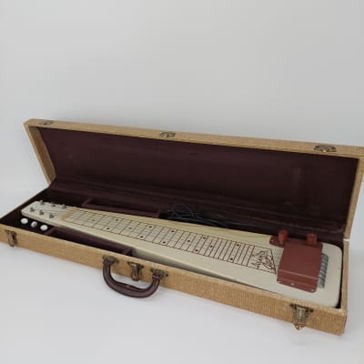 1960s Alamo Jet Lap Steel with Original Case - Tan and Brown for sale