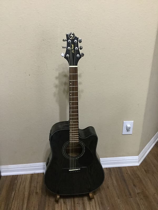 Samick D-4CE TBK Black Greg Bennett Design Acoustic Electric Guitar