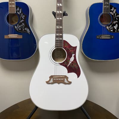 Epiphone Limited Dove Pro White Acoustic Electric Guitar New | Reverb