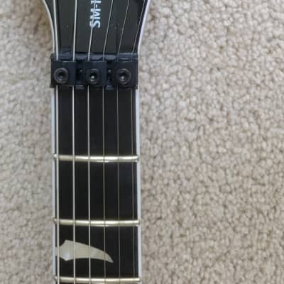 Kramer SM-1 Figured Electric Guitar, Black Denim Perimeter, New TKL Gig Bag image 3