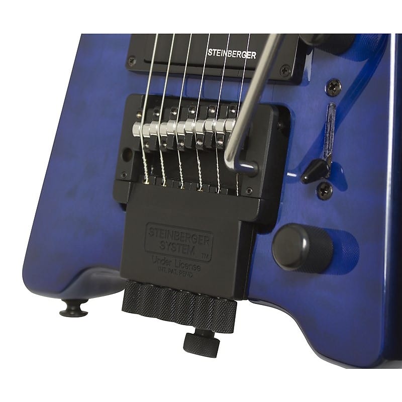 Steinberger Spirit GT-PRO Quilt Top Deluxe Outfit, Trans Blue