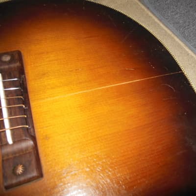 1960 Kay Acoustic flattop acoustic guitar project - Brazilian Board Checker bind image 8