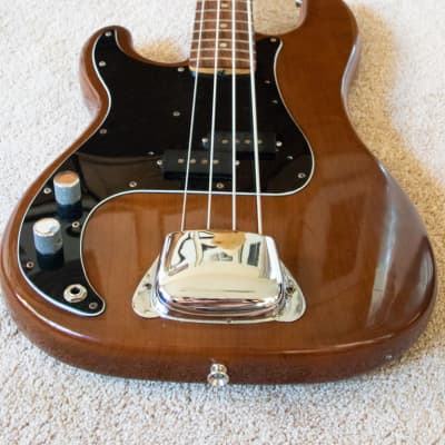 Left Handed rare Fender Precision Bass 1977-78 Walnut Mocha w Fender case completely original image 23