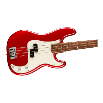 Fender Player Precision 4-String Right-Handed Bass Guitar with Maple Neck, Pau Ferro Fingerboard, Alder Body and Player Series Alnico 5 Split Single-Pickups (Candy Apple Red) image 4