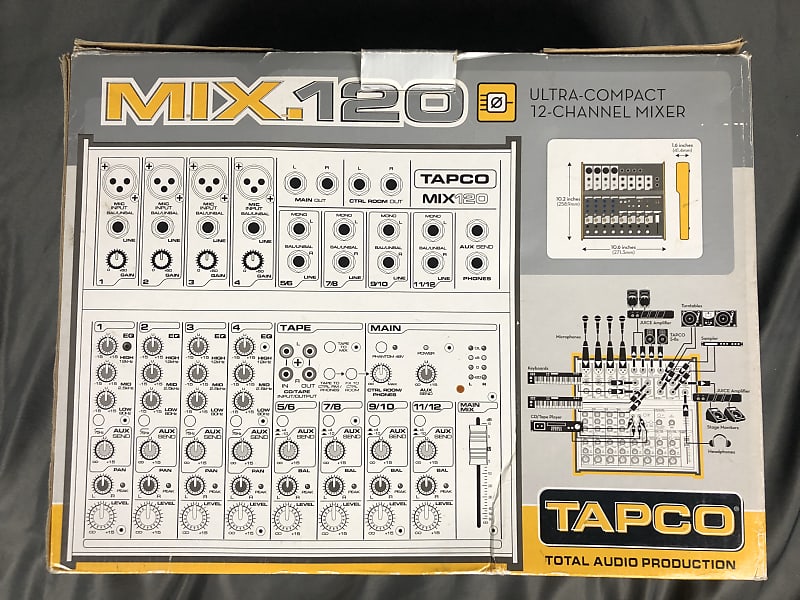 Mackie Tapco Mix 120 12 Channel Mixer | Reverb Mackie Tapco Mix 120 12 Channel Mixer | Reverb