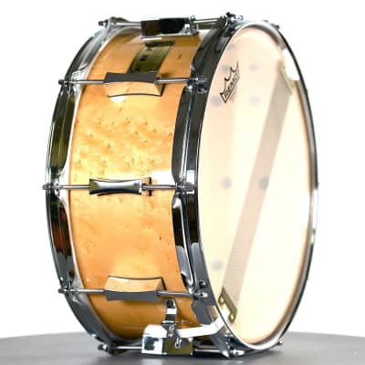 Pork Pie Percussion 6.5" X 14" CUSTOM SNARE (BIRDSEYE MAPLE & MAHOGANY) image 2