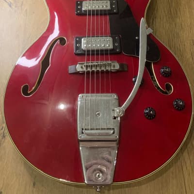 Greco EG-200 1962 - Candy apple red vintage Japanese ES-335 with Bigsby Blues Jazz for sale
