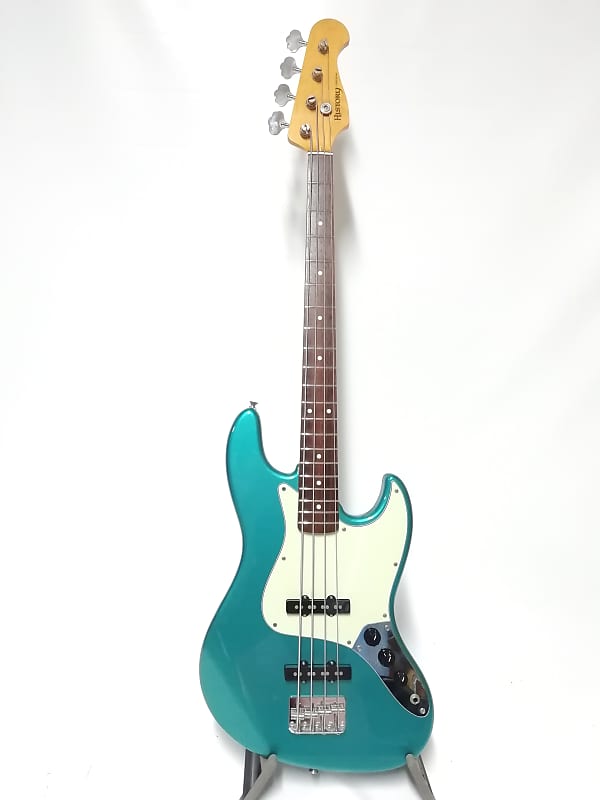 Used HISTORY / FujiGen SZJ-2M MIJ Medium Scale Jazz Bass Blue Full Original  W/Gig Bag