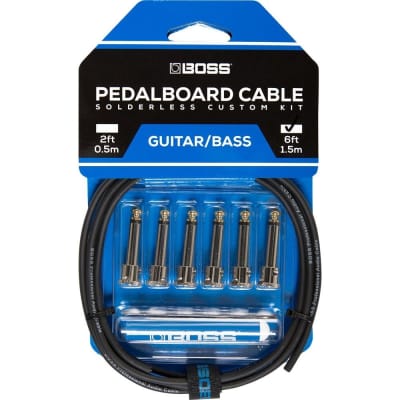 BOSS Solderless Pedalboard Cable Kit, 6 Connectors, 6ft / 1.8m Cable BCK-6 for sale