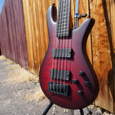 Spector NS Pulse-II Black Cherry Matte 5-String Electric Bass Guitar (2022) image 1