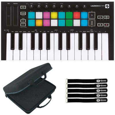 Novation Launchkey Mini MK3 25-Mini-Key MIDI Keyboard Controller w Case