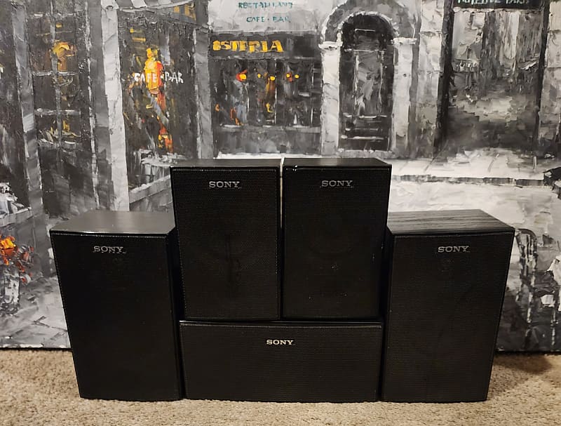 sony speakers wood