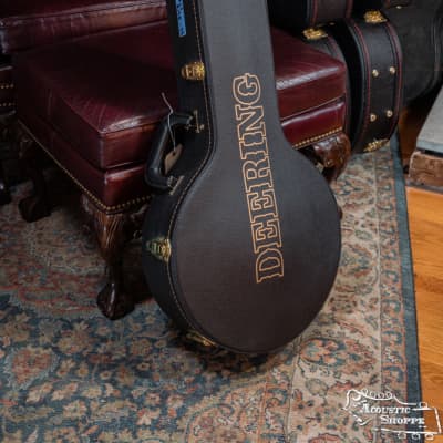 Deering Calico 5 String Curly Maple Resonator Banjo w/Spikes Installed #AX45 image 24