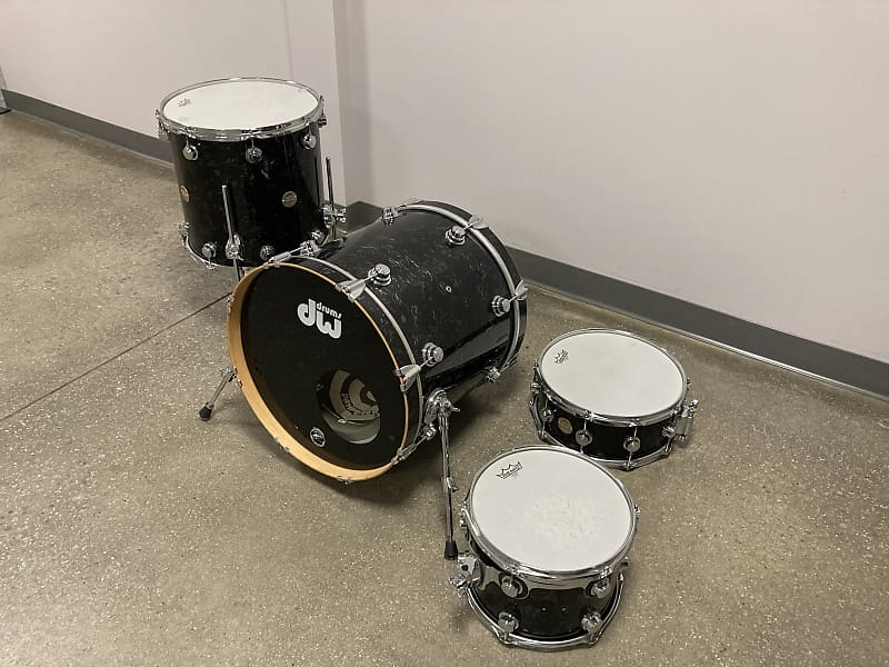 DW dw collector's series 4-piece drum set 2000’s Black pearl image 1