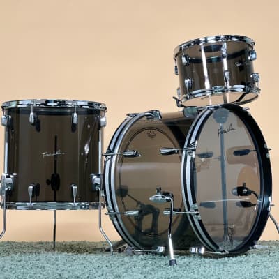 Franklin Drum Company Acrylic 3pc Drum Kit 13/16/22 - Smoke image 1