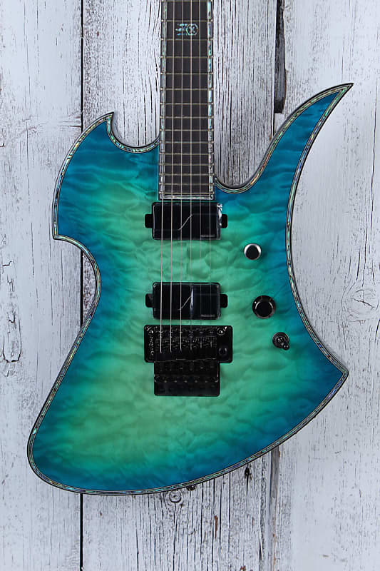 BC Rich Mockingbird Extreme Series Electric Guitar with Floyd Cyan Blue Finish image 1