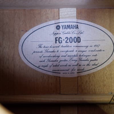 Yamaha FG-200D 1981-1985 Natural | Reverb Canada