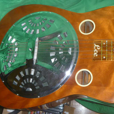 Lee Luthier built Resonator (Square Neck Six String) 2005 Lightly Flamed Maple image 9