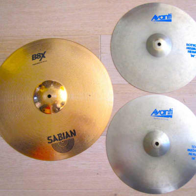 Sabian 18" B8X Crash Ride Cymbal & 14" Avanti Medium Hihat Cymbals image 1