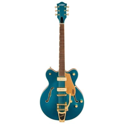 Gretsch Electromatic Pristine LTD Center Block Double-Cut 6-String Right-Handed Electric Guitar with Bigsby Tailpiece (Petrol) for sale