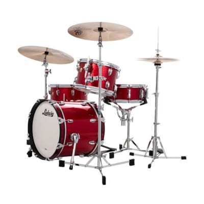 Ludwig Classic Maple 3pc Jazz Drum Set Red Sparkle image 2