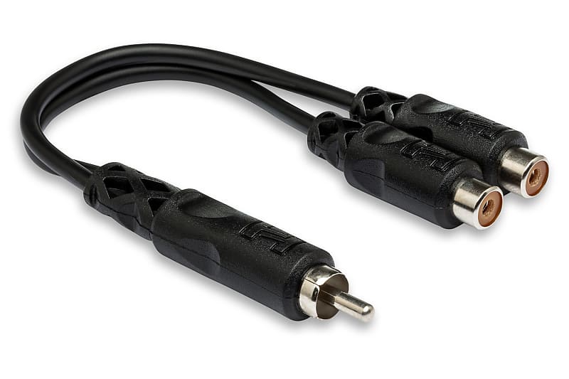 Hosa YRA-104 Y Cable Adapter RCA to Dual RCAF image 1