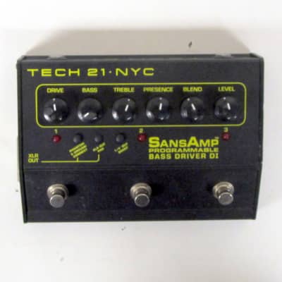 Tech 21 Sansamp Programmable Bass Driver | Reverb