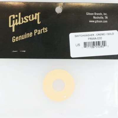 GIBSON Creme Toggle Switch Washer Ring with Gold Lettering PRWA-030. image 2