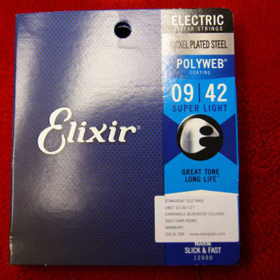 Elixir 12000 Polyweb super light electric guitar strings 9-42 image 1