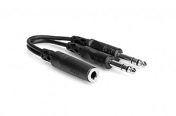 Hosa YPP-308 Y Cable 1/4 in TRSF to Dual 1/4 in TRS image 1
