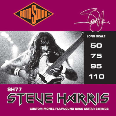 RotoSound Bass Guitar Strings  Steve Harris SH77 Custom Monel Flatwound