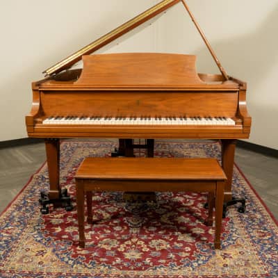 1987 Steinway & Sons 5'7" Model M Grand Piano | Satin Walnut image 2