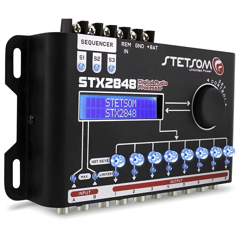 Stetsom STX2848 Equalizer / Crossover 2 Input Channels, 8 Output Channels w/ DSP image 1