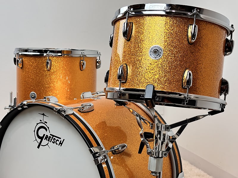 Gretsch 20/12/14" Brooklyn Drum Set Gold Sparkle Reverb