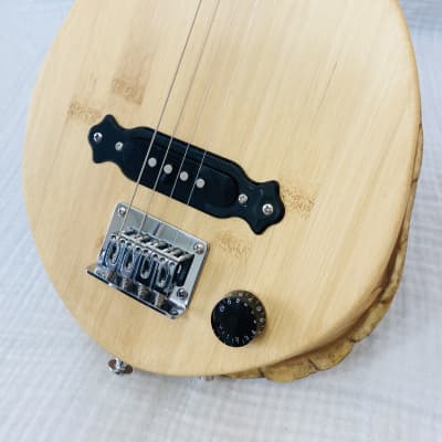 Turtle shell 4 string fretless slide guitar image 2