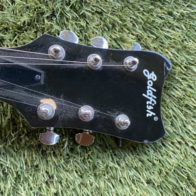 Goldfish Black Electric guitar Guitar - Black Travel Size Mini Rare w/ Original Gig Bag image 5