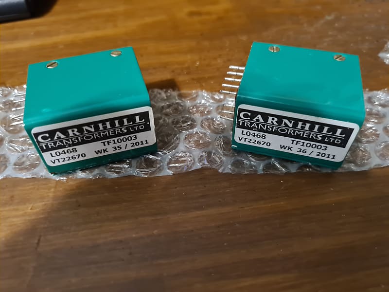 Carnhill LO468 VT22670 Neve Transformers Matching Pair | Reverb