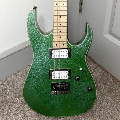 Ibanez RG Standard RG421 Electric Guitar Turquoise Sparkle Maple Neck "READ" image 1