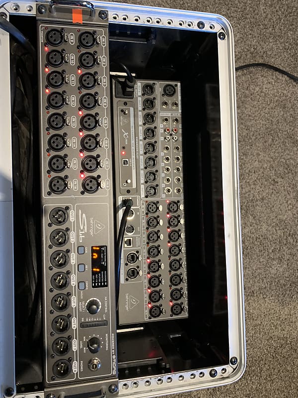 Behringer X32 Rack & S16 digital snake & road case 2019 Black Reverb