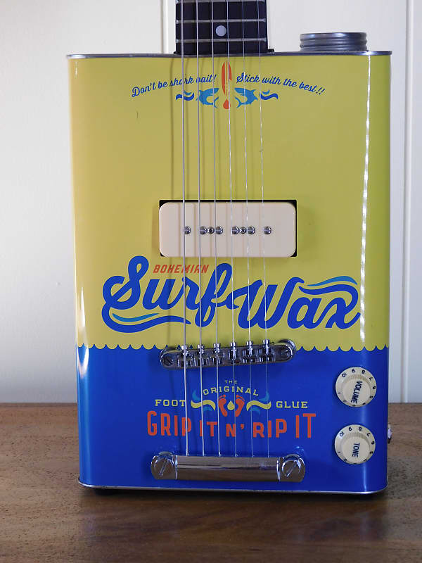 Bohemian Surf Wax Oil Can Electric Guitar P-90 ! | Reverb