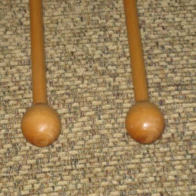 ONE pair new old stock Regal Tip 604SG (Goodman # 4) Timpani Mallets, 1" Wood Ball (includes packaging) image 5