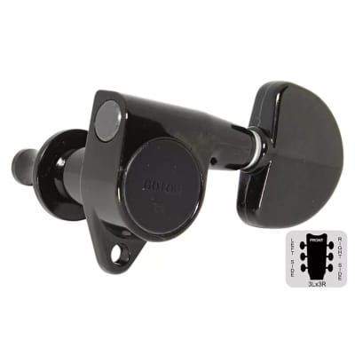 GOTOH SG301-20 Tuning Machine with Grover shaped buttons - 3L x 3R - Black image 1