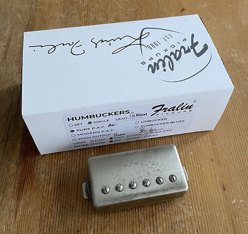 Lindy Fralin Pure PAF Humbucker Pickup Bridge Raw Nickel NEW! 8k