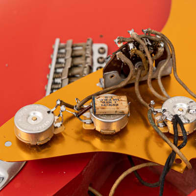 1959 Fender Stratocaster Vintage Guitar Pre-CBS, Matador Red Lacquer (Riggio) w/ Tweed Case image 22