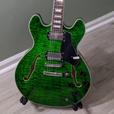 Firefly FF338 Semi-Hollow body Electric Guitar *Mean Green* image 4